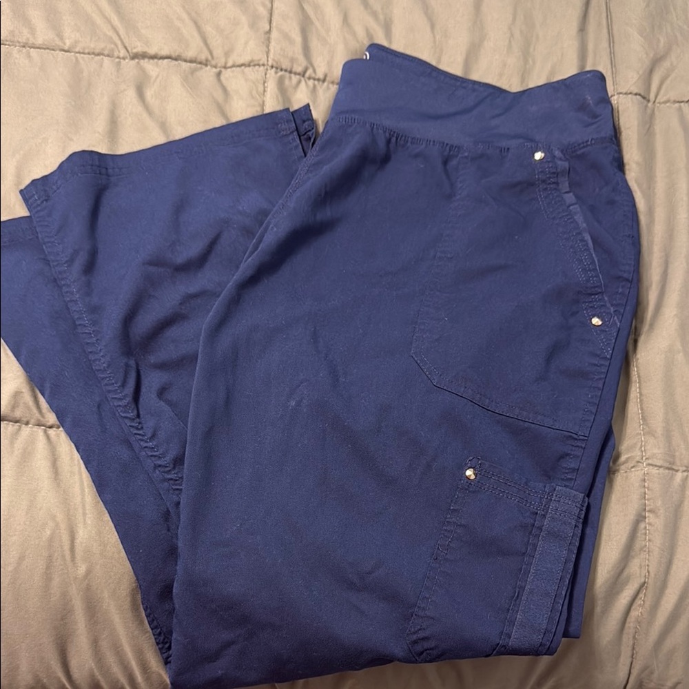 Healing Hands Blue Cargo Pants Durable Workwear